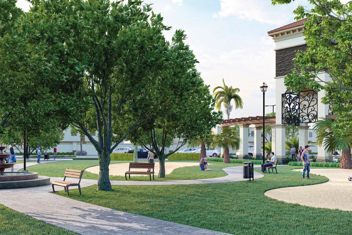 Parque dentro del desarrollo